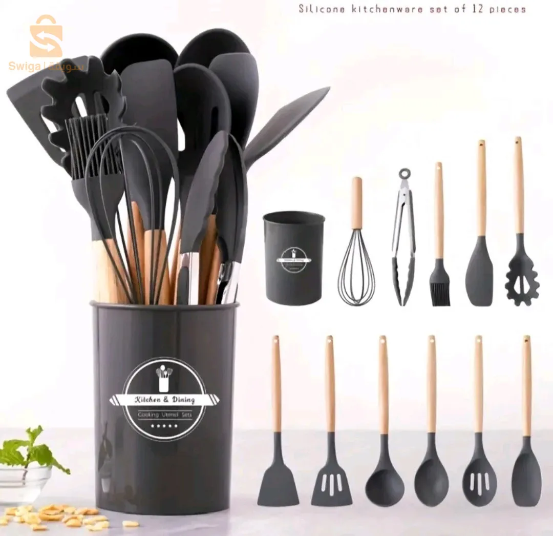 مجموعة أواني مطبخ سيليكون 12pcs