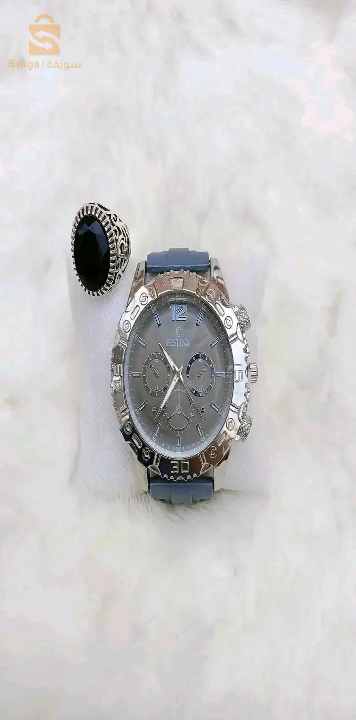 سلعة تتكلم وحدها ✨🔥 سلعة مشالله روعة 💫💯 جودة ريعة بزاااف ⌚ساعة  300da+2000daللخاتم