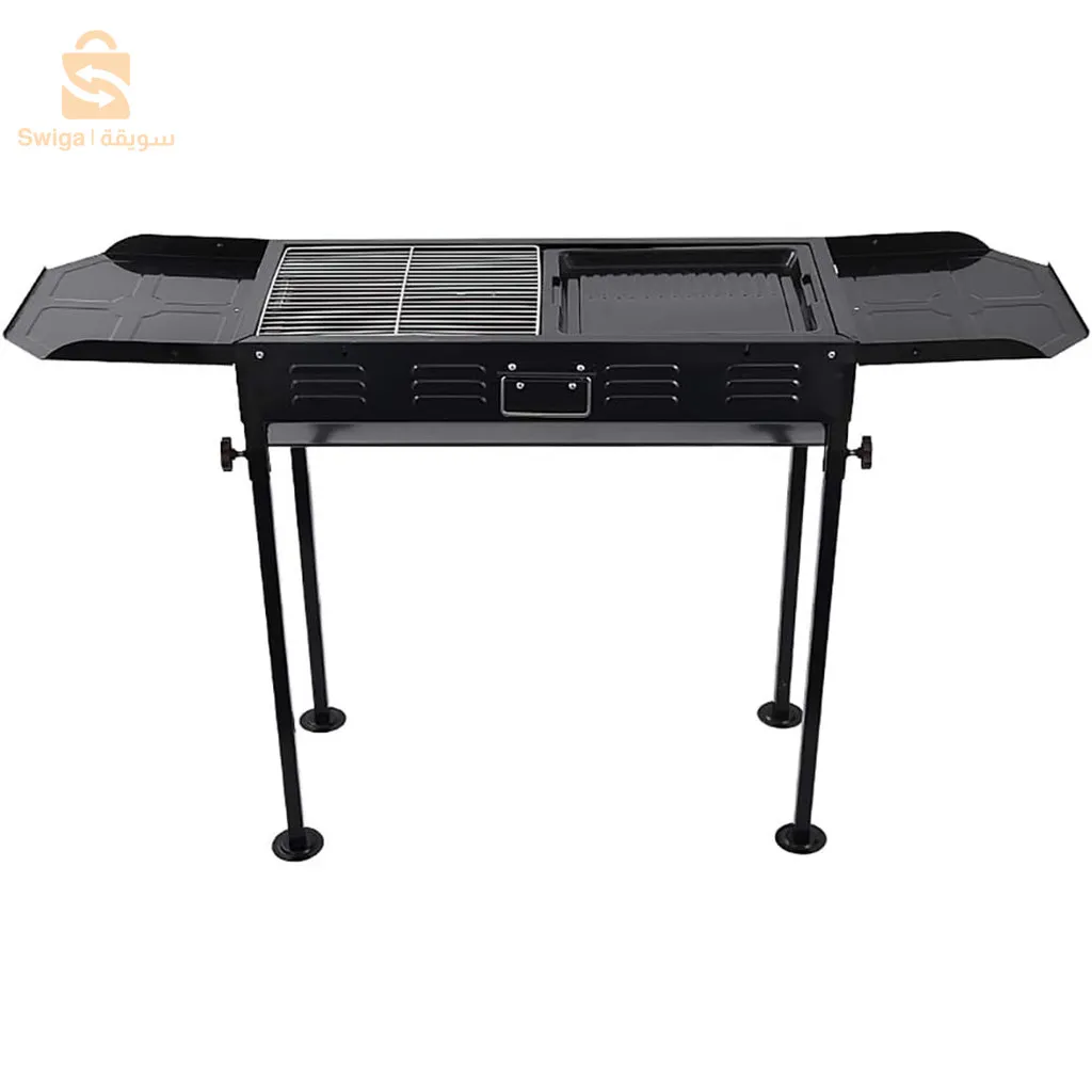 Large rectangular stainless steel portable grill