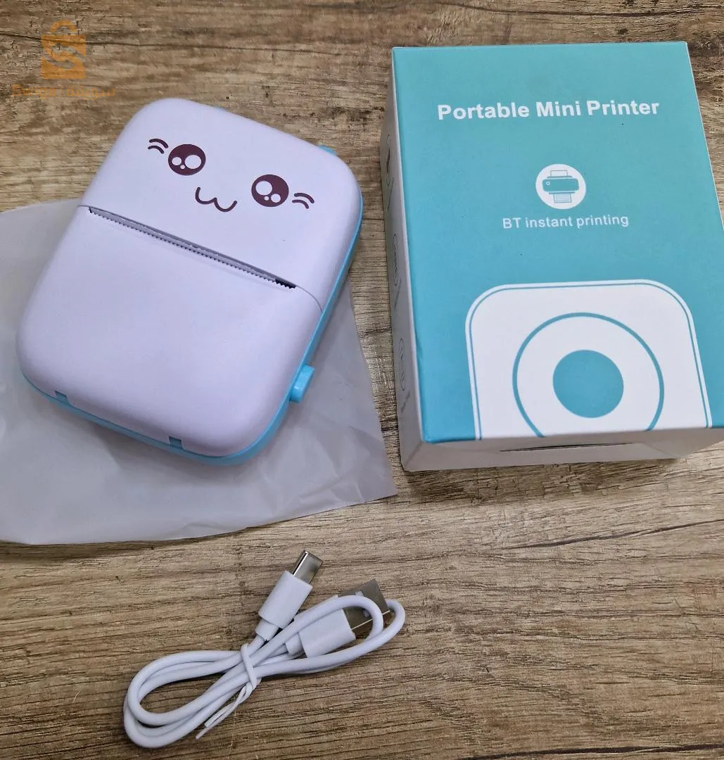 Portable mini printer طابعة حرارية صغيرة$🤍🤍
