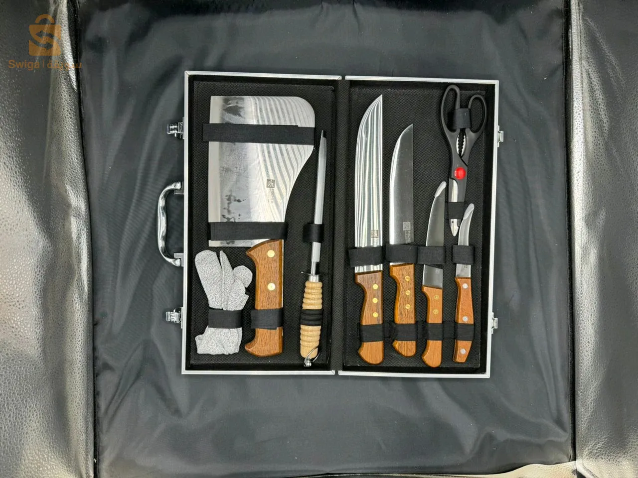 Fischer Mallette À Couteaux De Boucher En Acier Inoxydable 8 Pcs - حقيبة سكاكين 8 قطع من علامة فيشر$👍