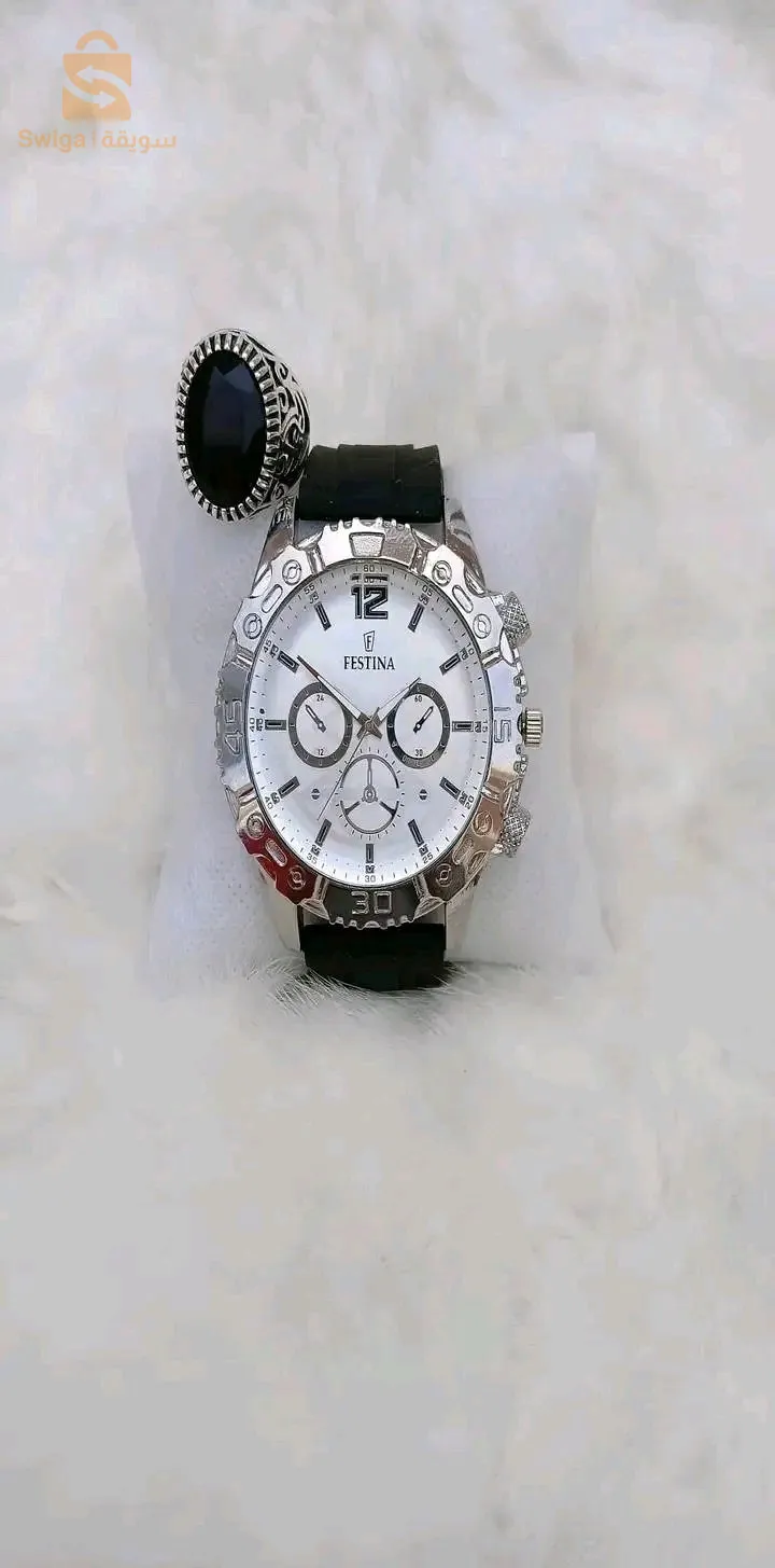 سلعة تتكلم وحدها ✨🔥 سلعة مشالله روعة 💫💯 جودة ريعة بزاااف ⌚ساعة  300da+2000daللخاتم