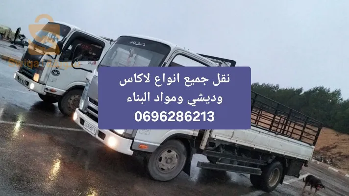 je propose mes services de transporter tout type de marchandise .;évacuation de déchets et gravats de chantier a la décharge publique avec un camion youjin 2t5 benne basculante رمي كل