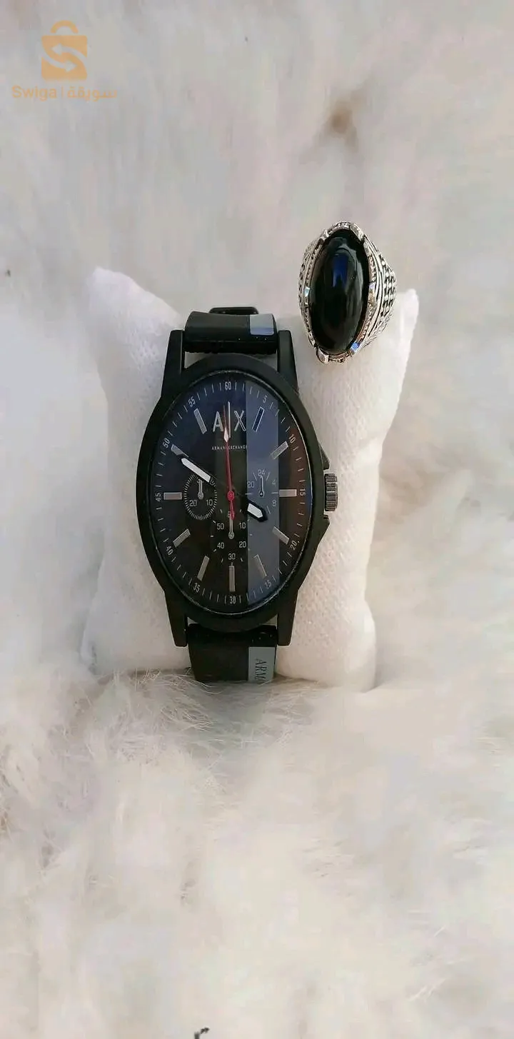 سلعة تتكلم وحدها ✨🔥 سلعة مشالله روعة 💫💯 جودة ريعة بزاااف ⌚ساعة  300da+2000daللخاتم