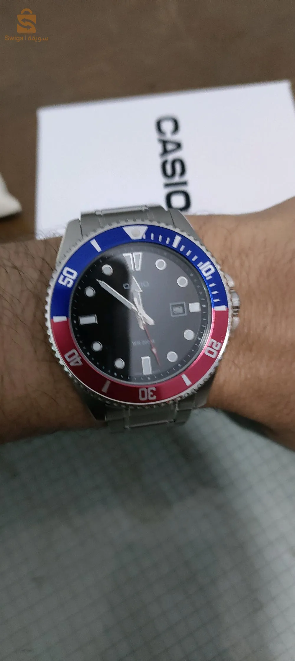 casio Pepsi édition water resistant 200 mètres