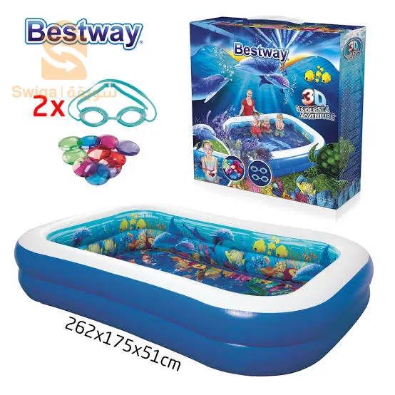 Piscine Rectangulaire Gonflable 54177$🤍🤍