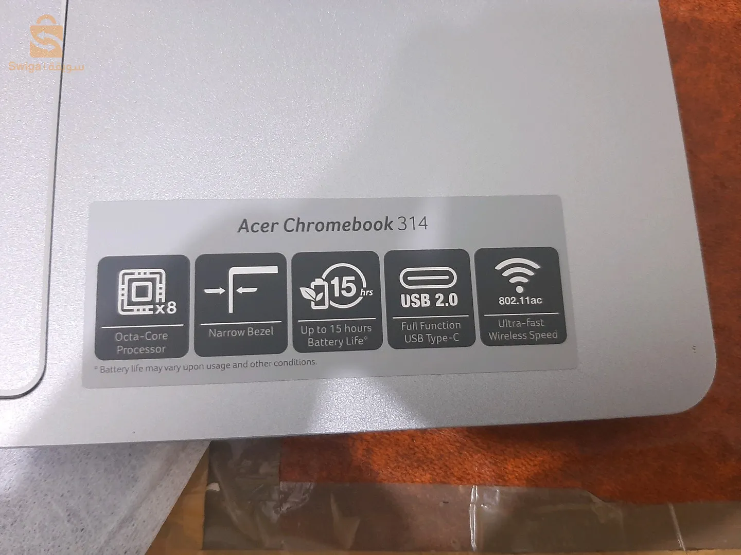 حاسوب محمول
 Acer chromebook 314 
+15 h battery
14''
+حقيبة