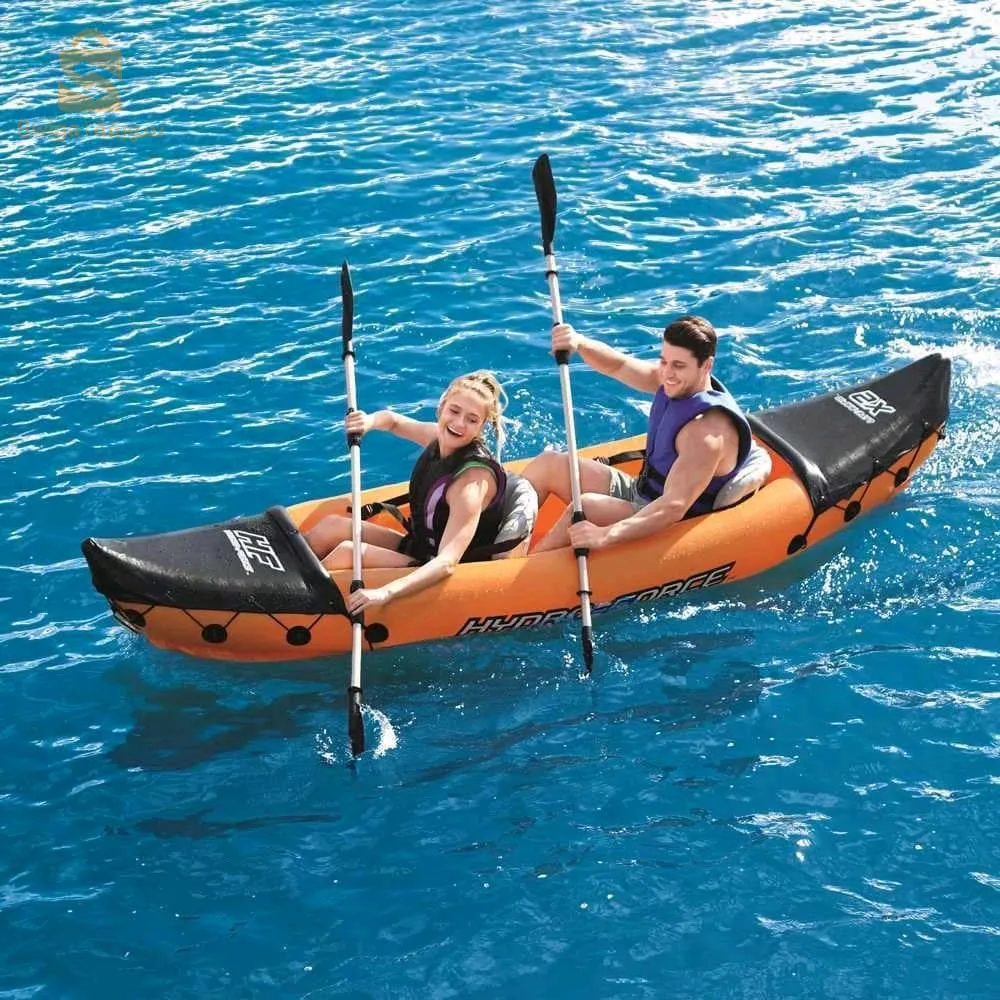 Bestway 65077 Inflatable 2 Person Kayak With 2 Lite Rapid X2 Hydro-Force Paddles
