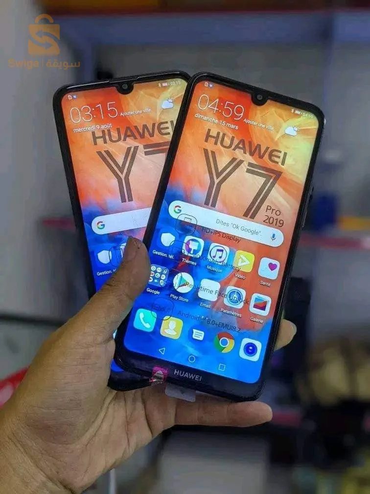 Smartphone HUAWEI y7 PRO Huawei y7 pro 2019128/4 stockage Batterie 4000mAhSnapdragon 4500Taille des écran 6.2التوصيل 58ولاية الدفع عند الاستلام.19000دج0665955230فب👉viber watts