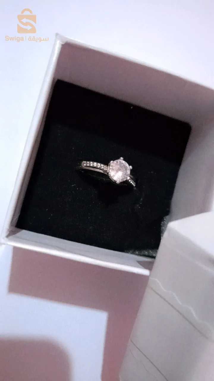 خاتم من فضة مطبوع 925