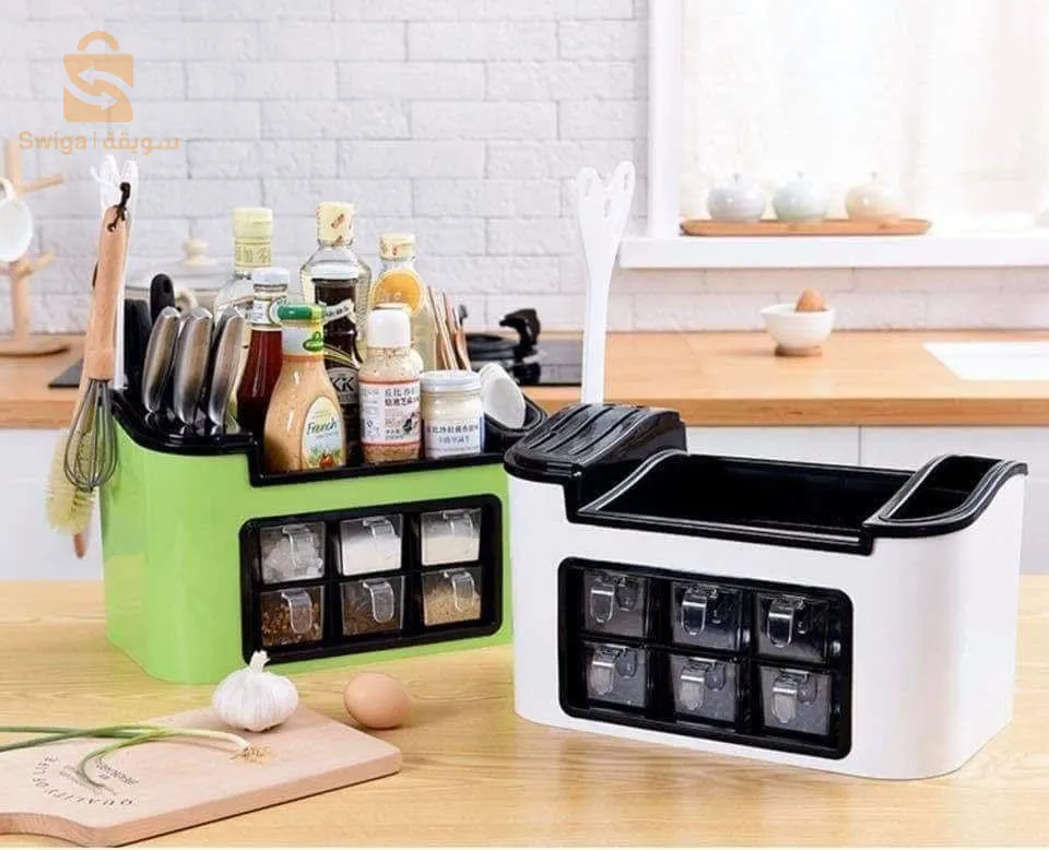 منظم علب التوابل وادوات المطبخ ferdi plast$🤍🤍