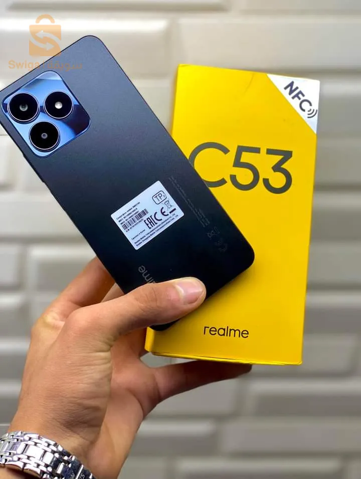 Realme C53
État : 10/10✅
Stock : 6/128 GB 
Avec tout accessoires
Batrie : 5000 mAh 🔋33 W ⚡️