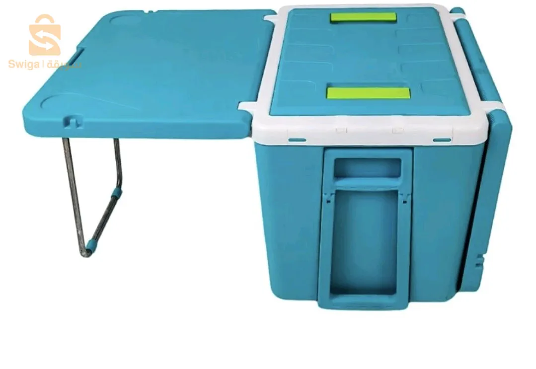 مبرد فردي متنقل سعة 48 لتر مع طاولة وكرسيين مثالي للتخييم