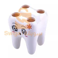 Support de brosse à dents en forme de dents de 4 trous pour salle de bain