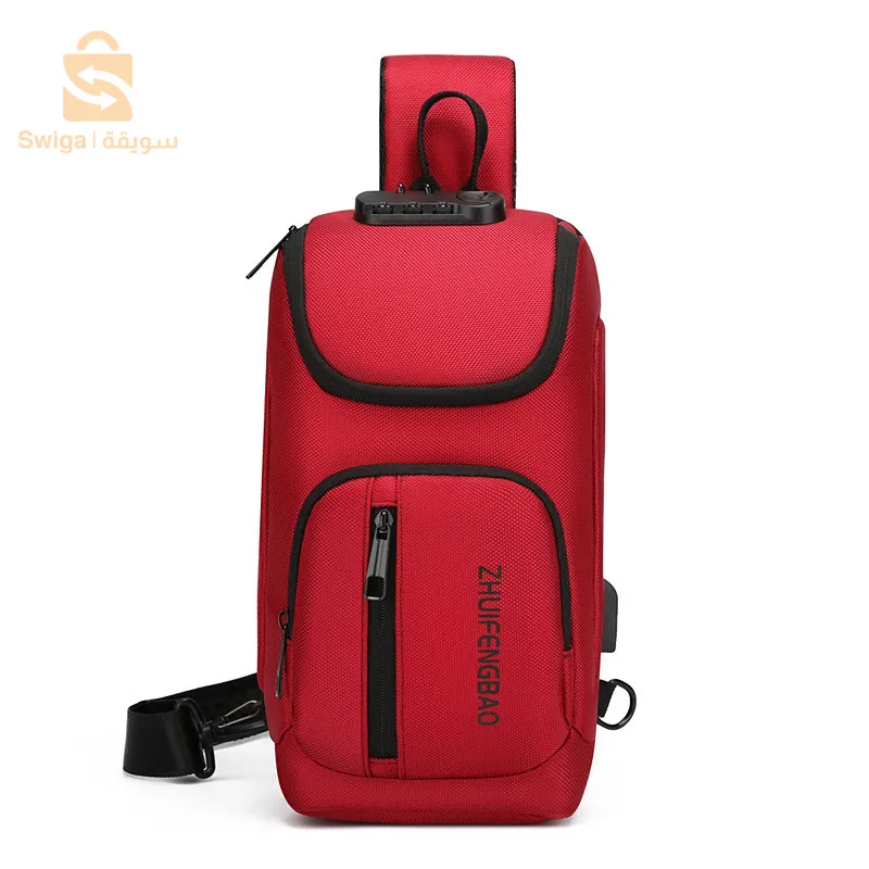 حقيبة ساعي 2024 للرجال ذات سعة كبيرة مضادة للماء ومتعددة الوظائف ومضادة للسرقة VS5$👍