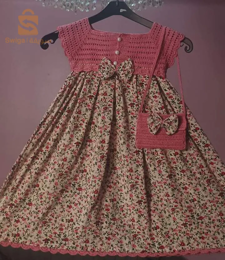 فستان بنات كروشي