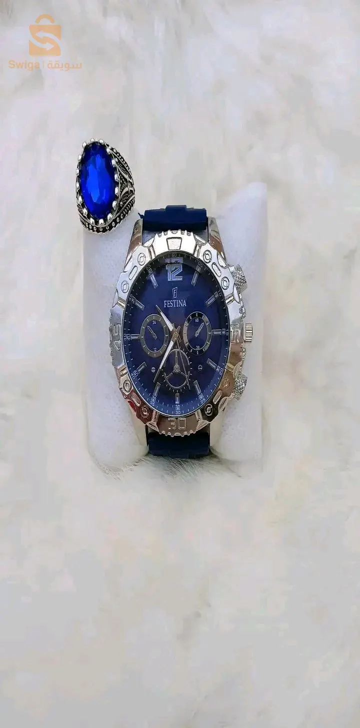 سلعة تتكلم وحدها ✨🔥 سلعة مشالله روعة 💫💯 جودة ريعة بزاااف ⌚ساعة  300da+2000daللخاتم