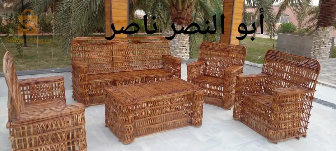 صناعة الاثاث من جريد النخيل وتزين الحدائق العامة 🇩🇿