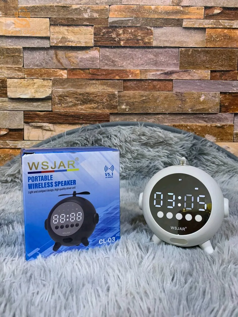 Réveil Numérique à Miroir Rechargeable avec Haut-parleur Portable Bluetooth 5.