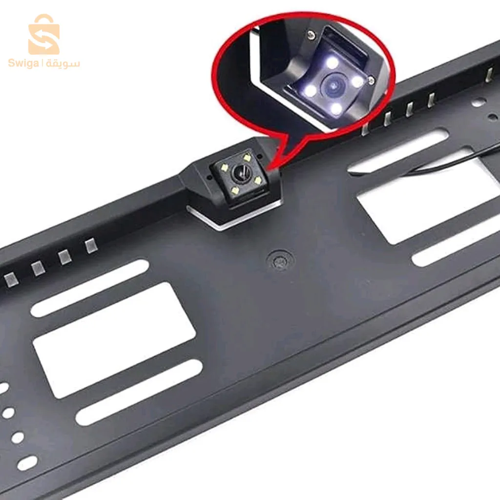 Caméra de recul HD pour voiture, Avec cadre de plaque d'immatriculation Standard , étanche, Vision nocturne, 4 LED