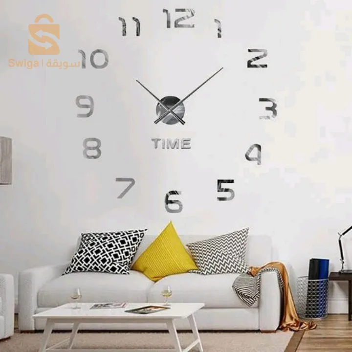 ساعة جدارية ثلاثية الابعاد سهلة التركيب