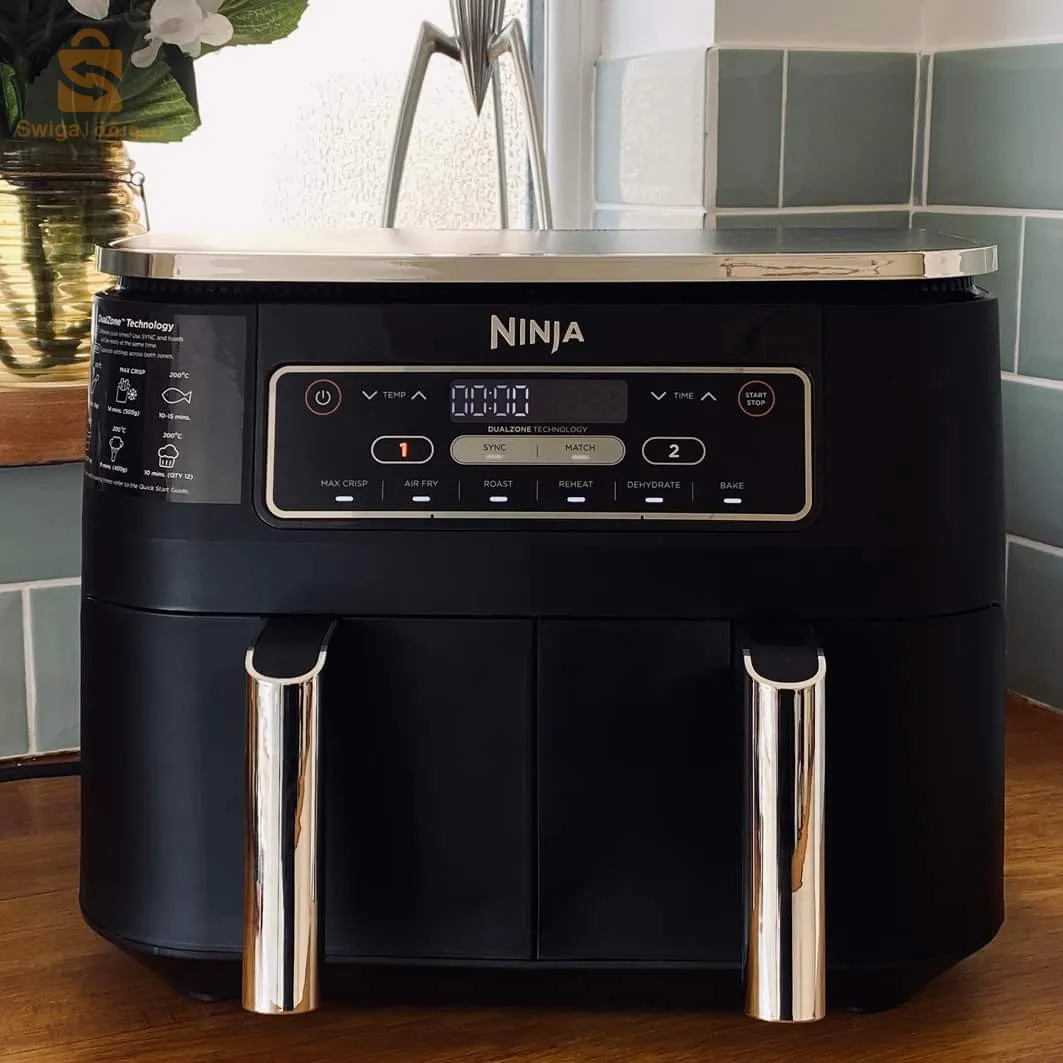 مقلاة نينجا الأصلية بدون زيت سعة 7.6 لتر