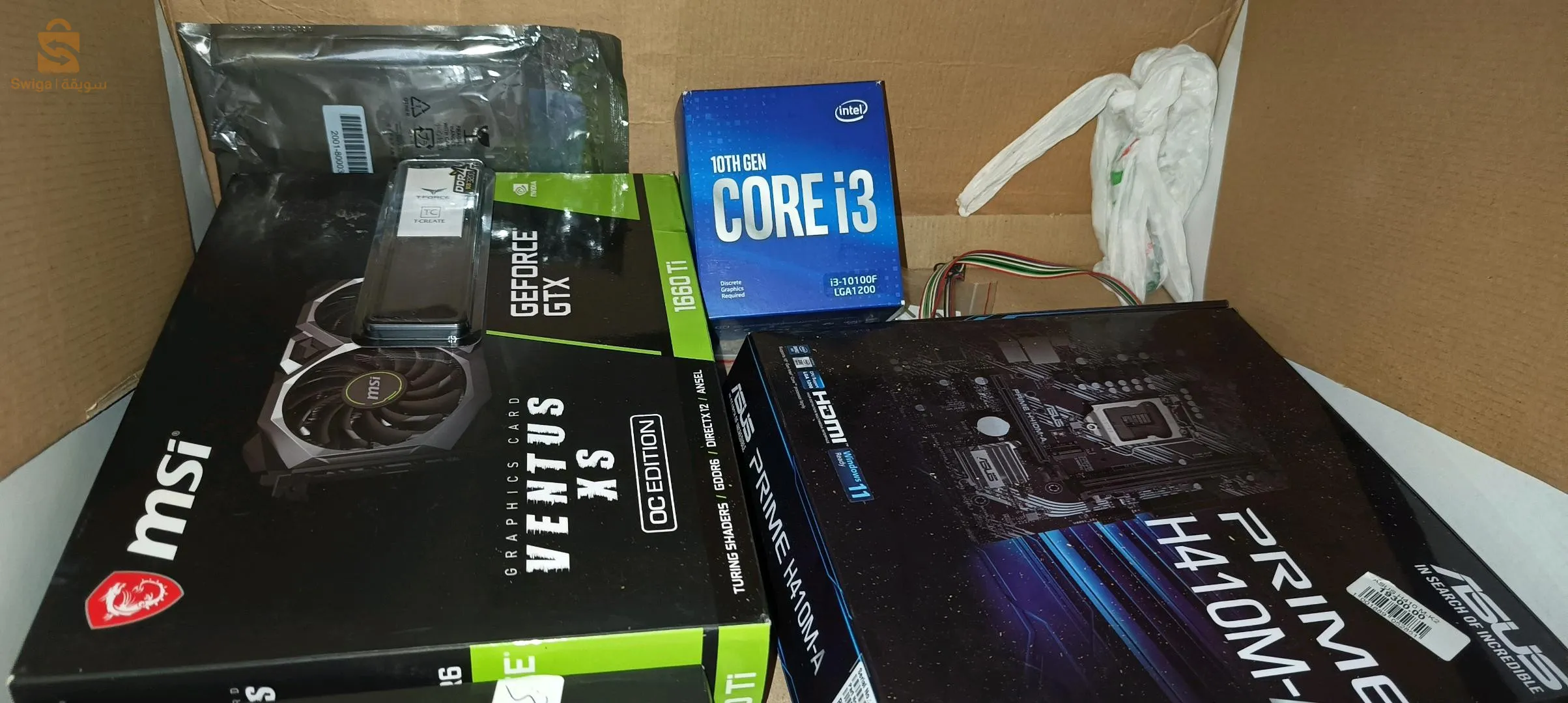 I3-10100f 1660TI 16gb MATOS 24" 165hz 1ms 650W Thermaltake