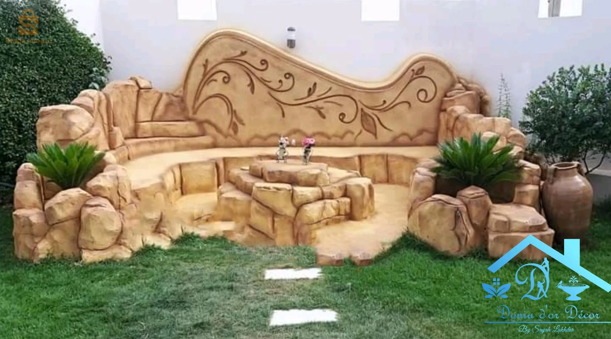 ديكور نحت على الإسمنت للحدائق