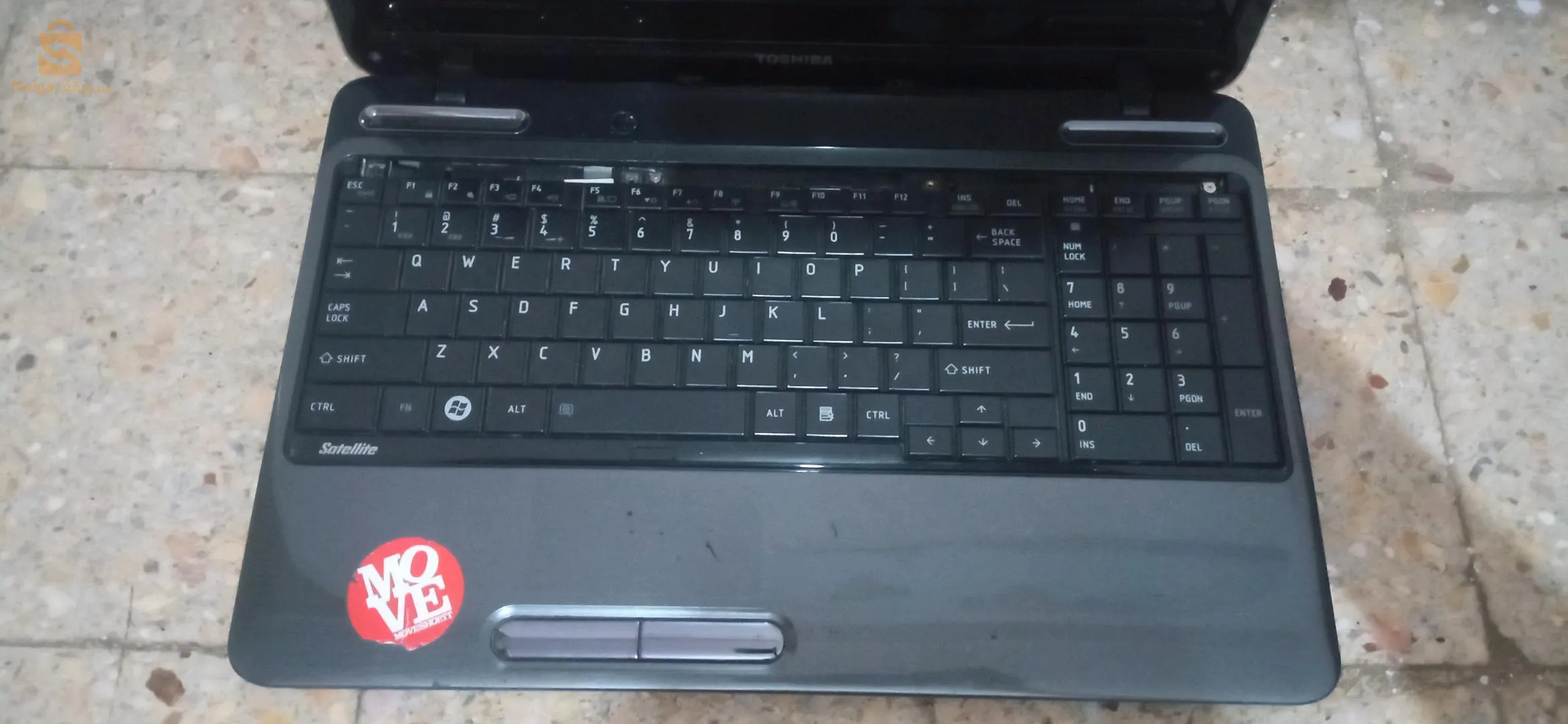 حاسوب معطل للبيع 
نوع حاسوب : TOSHIBA