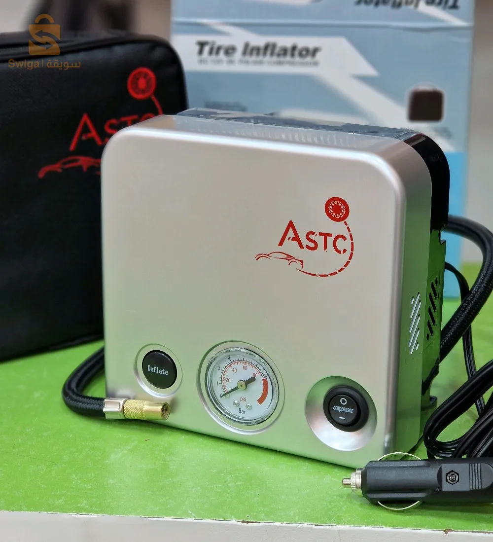 Gonfleur ASTC 12vمنفاخ هوئي لعجلات السيارة محمول- Cmpresseur 12v ASTC accesoires✅نوعية جيدة وخفيف✅فيه ساعة لقياس الضغط ✅متعددة الرؤوس ✅سهلة للإستعمال 3600دج0665955230فب👉viber watts