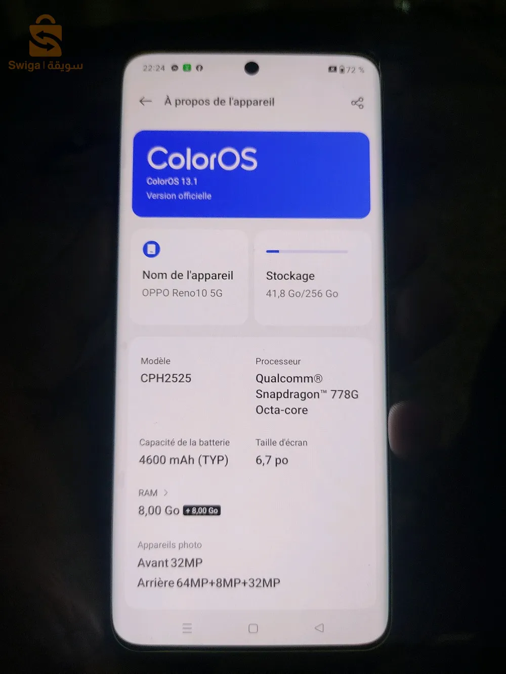 oppo reno 10 5g ndiiif jdiiid 0562033138