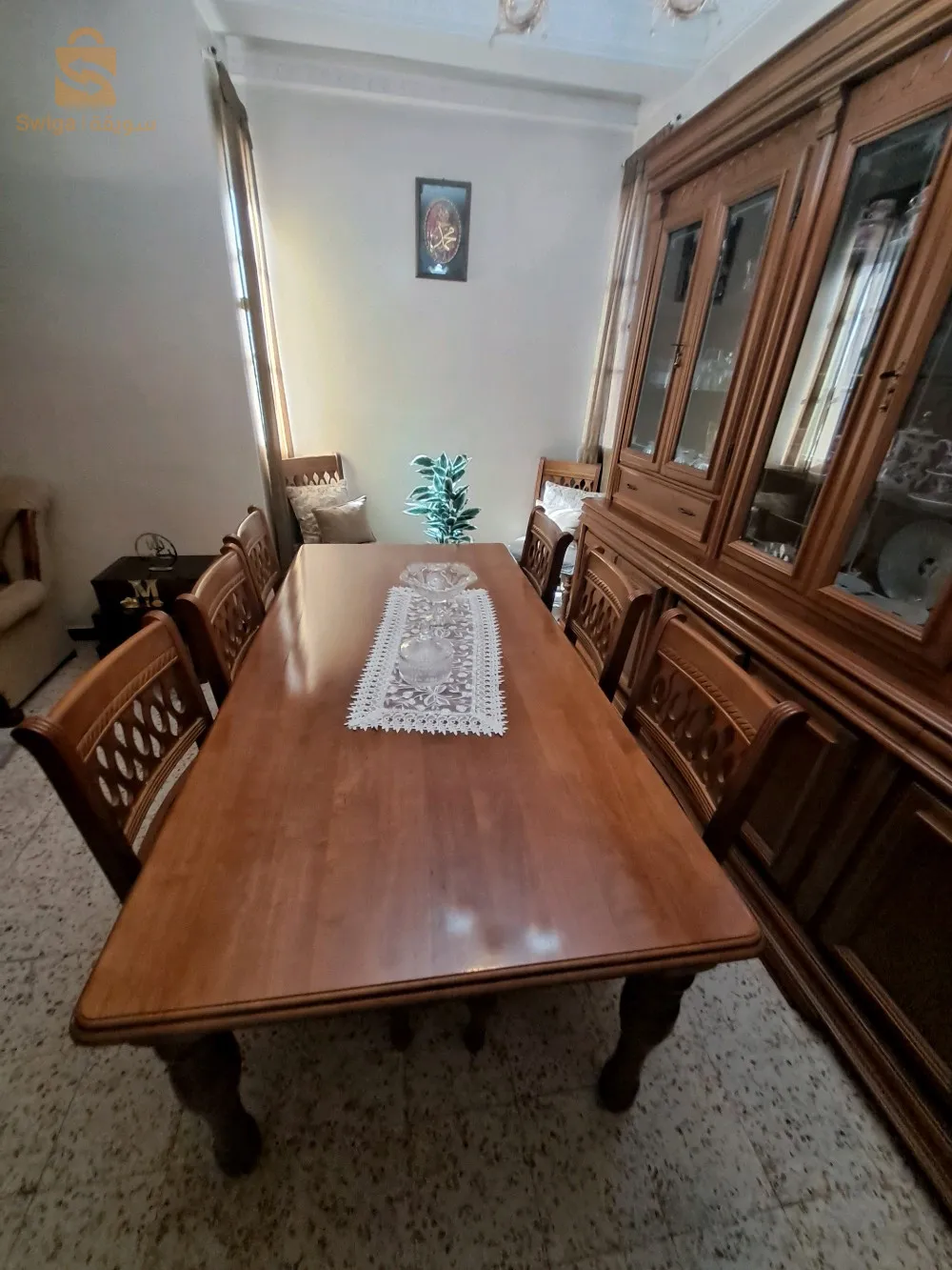 table salle à manger +bibliothèque