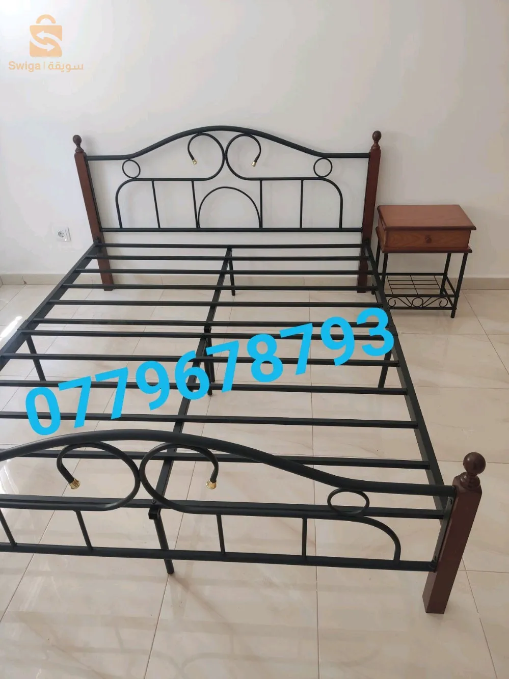 Lit fer forgé 2 place