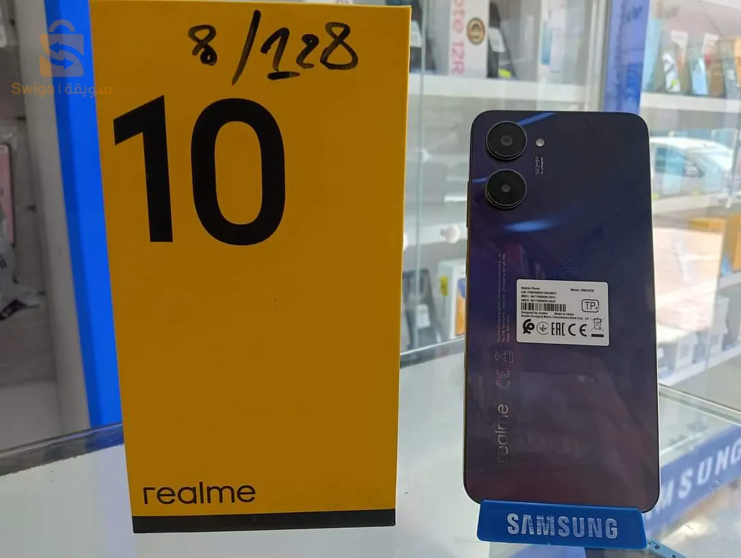 ريالمي 10 مستعمل مدة قصيرة في حالة جيدة