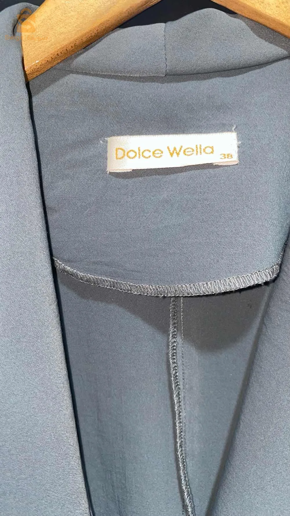 Blazer Gris sans boutons avec ceinture😍