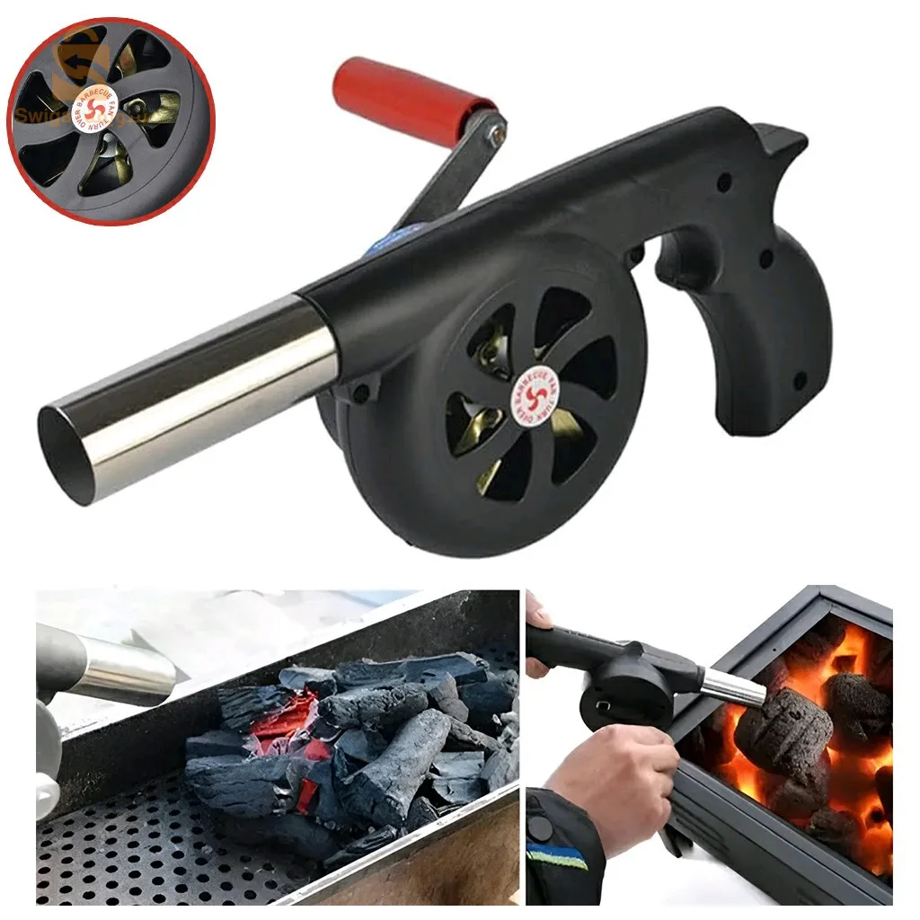 منفاخ هواء للشواء على شكل كرنك يدوي