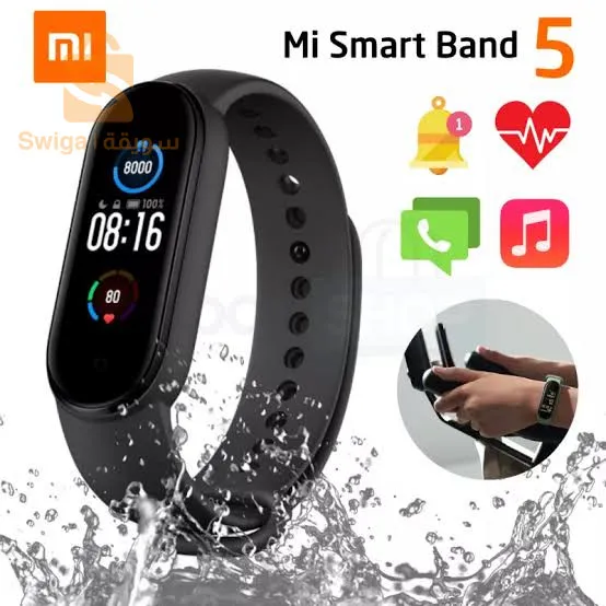 ساعة mi band 5 original رياضية