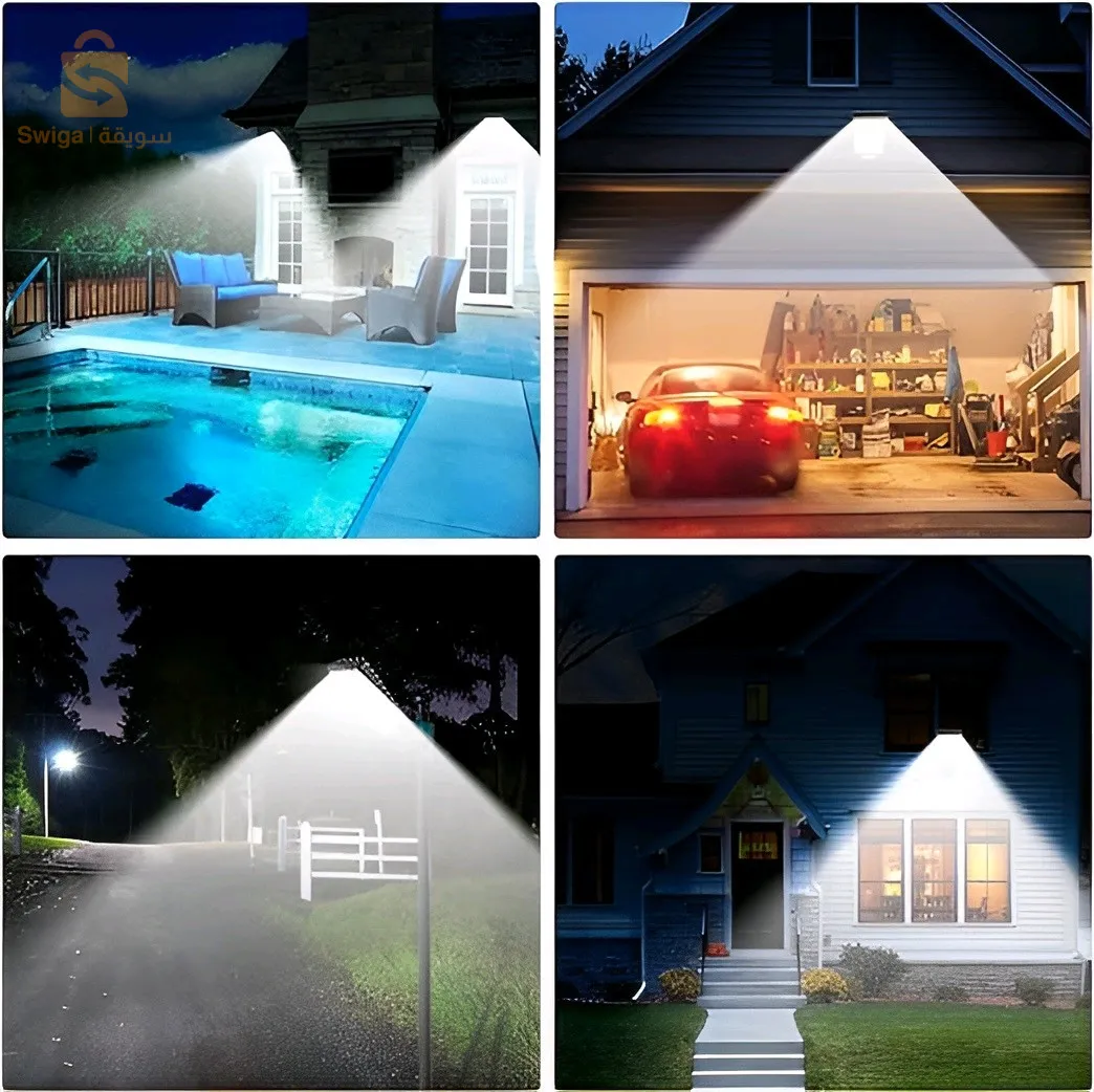 مصباح شمسي خارجي مع 3 أوضاع إضاءة ضد الماء مع جهاز تحكم عن بعد ومستشعر حركة$👍