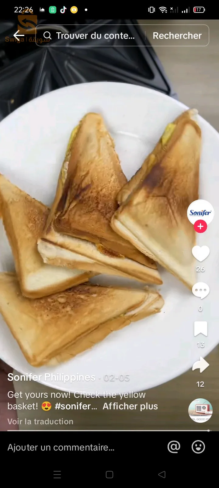 Sonifer Machine à sandwich avec plaques de cuisson & Toaster