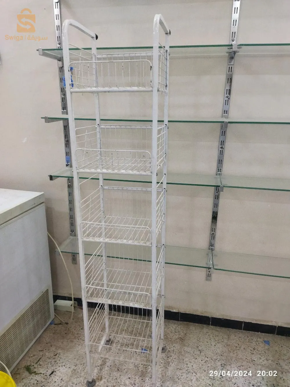 رفوف زجاجية 20 سم