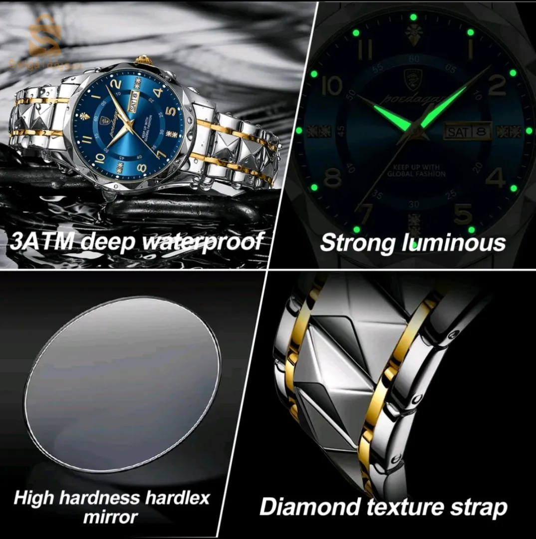 🚨 NOUVELLE SORTIE ORIGINAL 🚨

POEDAGAR montre de mode hommes en acier inoxydable haut marque de luxe étanche lumineux montre-bracelet hommes montres sport Quartz Date
