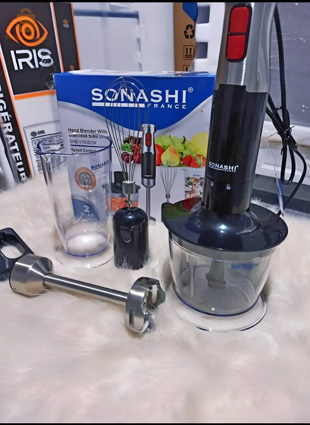 SONASHI Mixeur Plongeur 3en1 Multi Fonctions 600W SHB-179JBC$🤍🤍