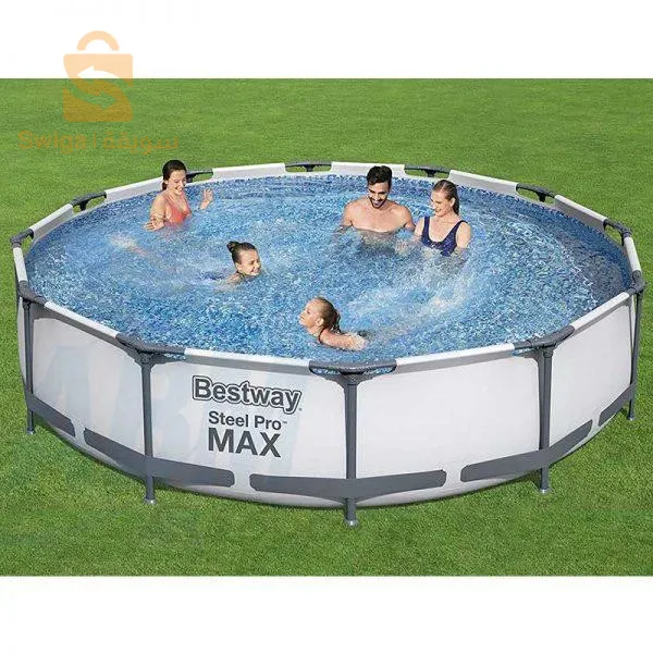 Piscine -Bestway 56416 – Steel Pro -pompe et filtre 366*76 cm