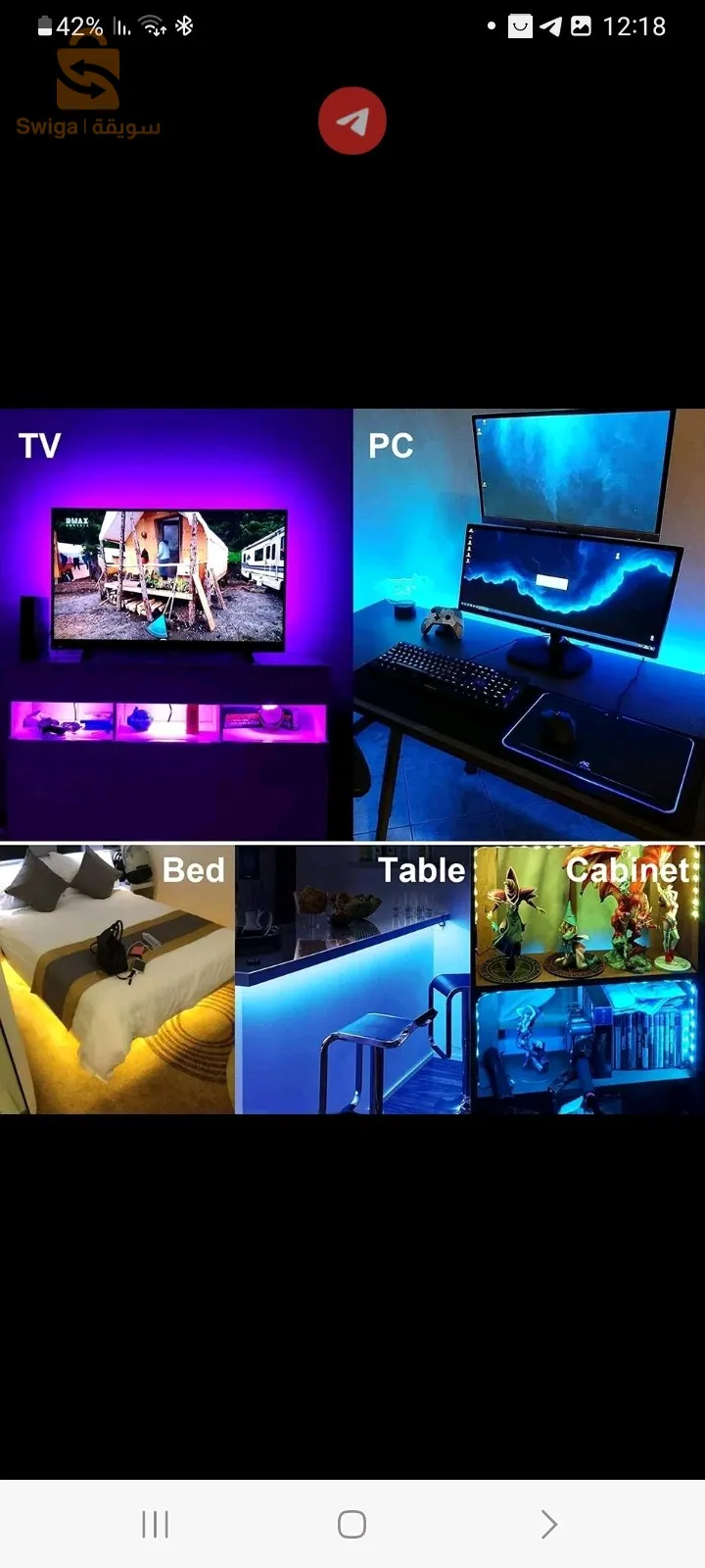 app مصباح ليد بلوتوث RGB5050 قطاع أضواء USB LED مصباح الشريط لغرفة ديكور