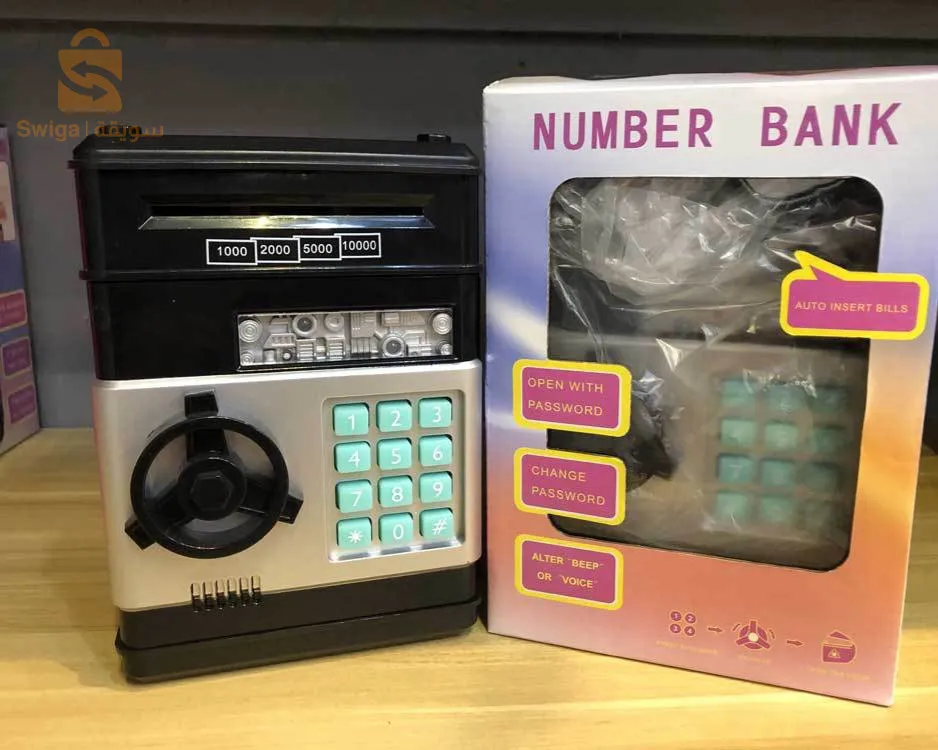 Electronic money box for children with a cover password