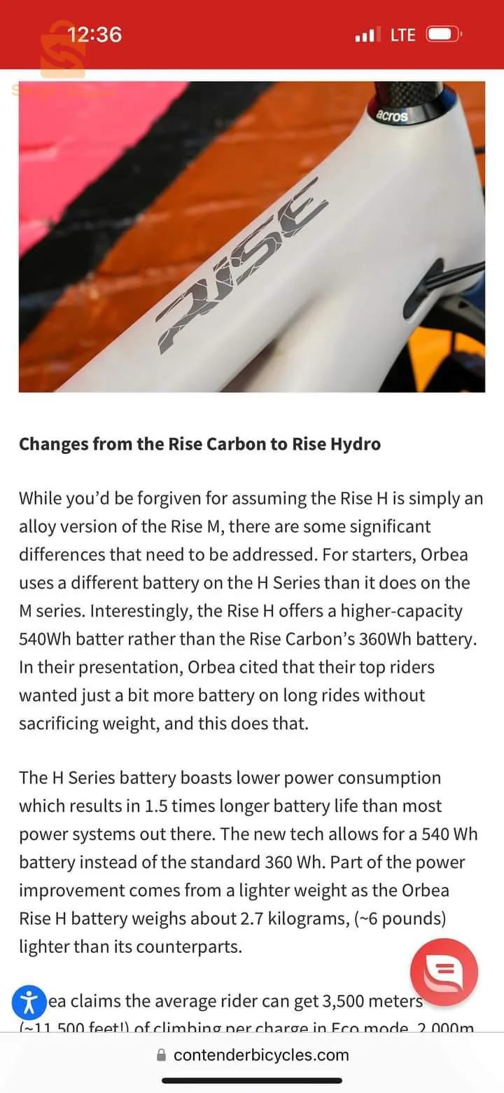 Velo orbea carbon electric 2024