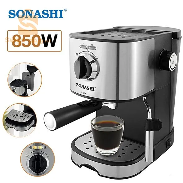 SONASHI Cafetière mini model 15Bars Capacité 1.L 850W SCM-4963