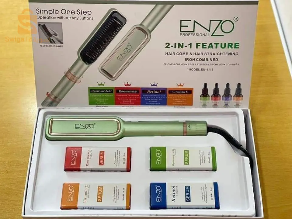 Haïr Straightener Brush SYC -580 🔵