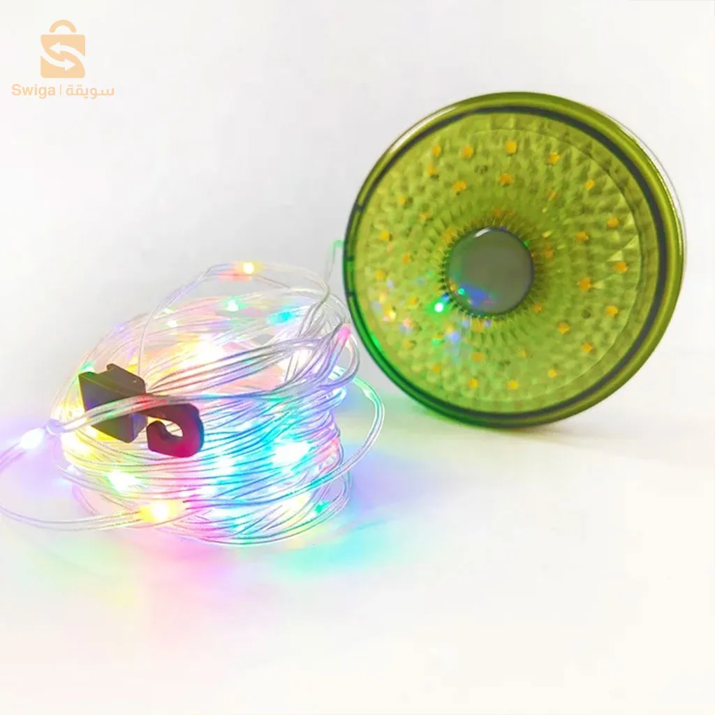 مصباح تخييم LED متعدد الوظائف، شحن USB، سلسلة جو ملونة$👍