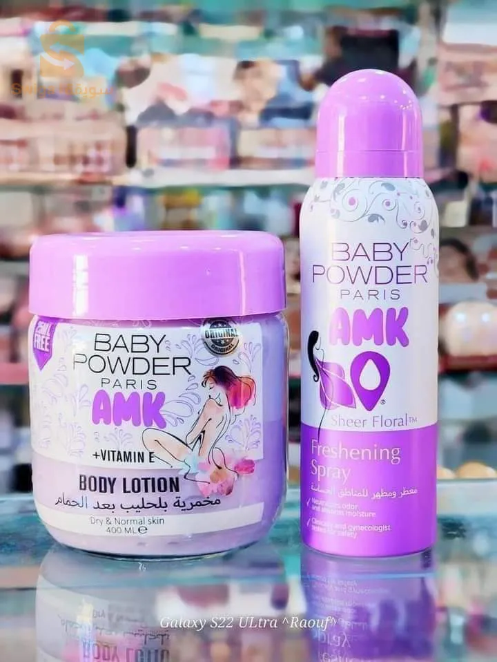 ✅ مجموعة *BABY BOWDER* 
الأصلية 🥹👶
♥️♥️رائحة لطيفة ومنعشة ملمس ناعم لليال صيفية لأنوثة أكثر إشراقًا 💣💣💣💣🧲🧲🧲

🔥🥹معطر للمناطق الحساسة 🥹🔥
* BABY POWDER*
بخاخ جسم رائع للتعطير بعد الاستحمام 💦
أو عند الحاجة للشعور بالانتعاش 🥰🥰🥰
 عطر رهيب 🌸🌺
واختراع لطيف لايام الصيف😍 بيبي_باودر،🥰🥰
يعمل على إزالة الروائح الغير مرغوب بها
يساهم في تعطير المناطق الحساسة والابطين 
ولا يسبب جفاف البشرة🤗
 خالي من الكحول 
😌😌
 مناسب للبشرة الحساسة.